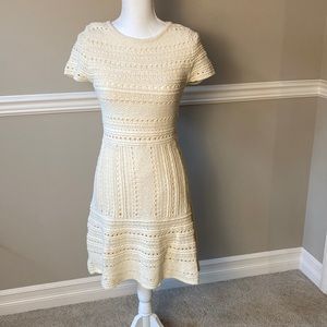 NWT Zara Alaia Cream White Ivory Crochet Boucher Dress S